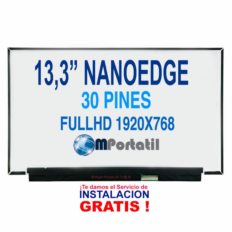 Pantalla Notebook NanoEdge 13.3 Full HD 30 Pines Sin Brackets_venta_de_repuestos_para_notebook