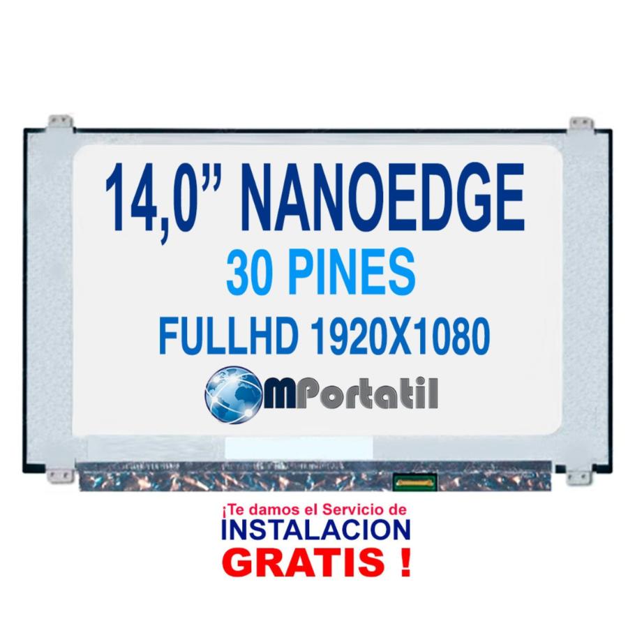 Pantalla Notebook NanoEdge 14.0 Full HD 30 Pines con Brackets_venta_de_repuestos_para_notebook