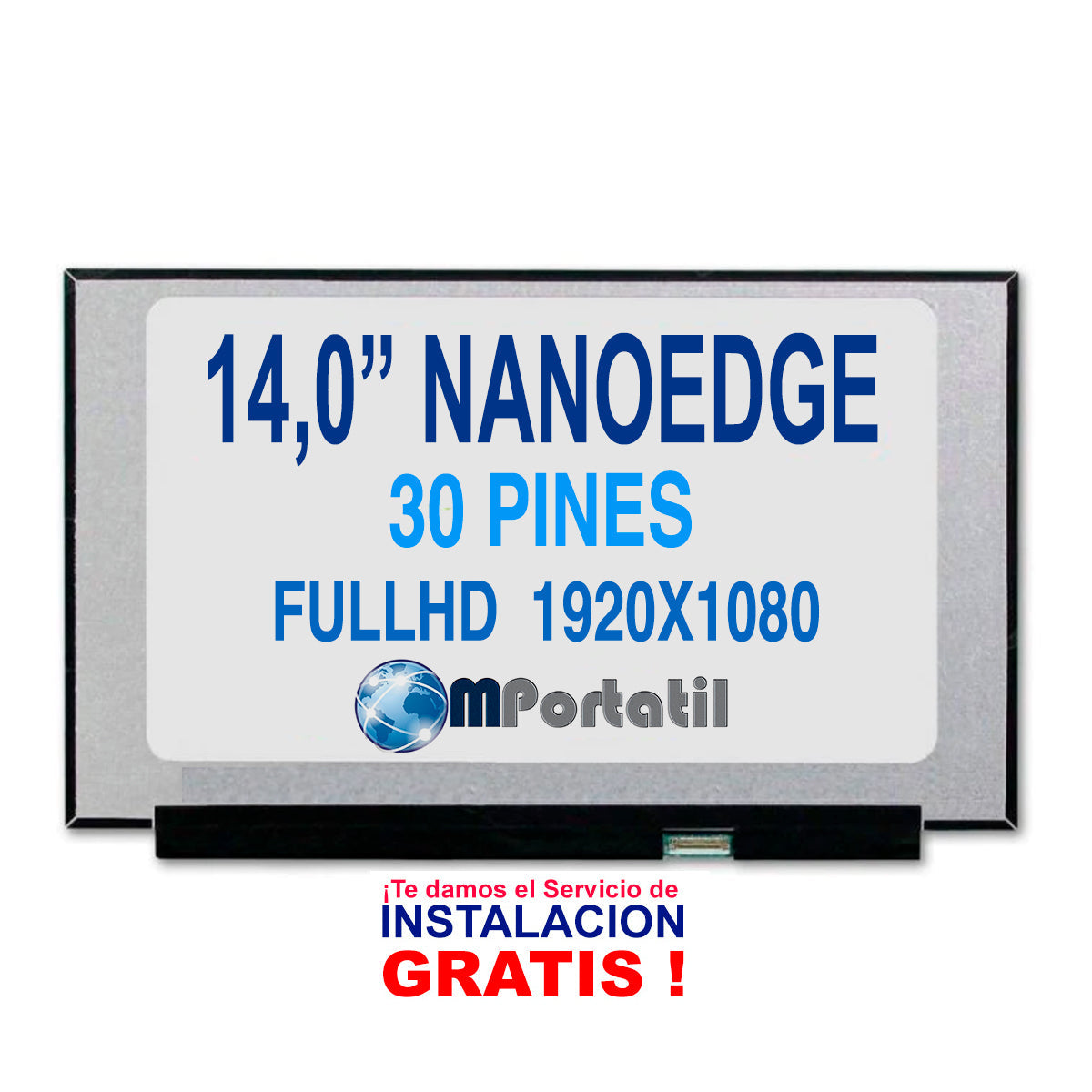 Pantalla Notebook NanoEdge 14.0 Full HD 30 Pines Sin Brackets_venta_de_repuestos_para_notebook
