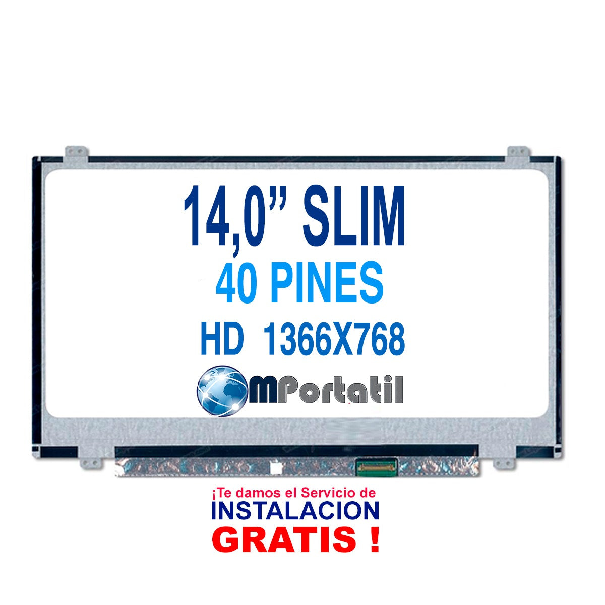 Pantalla Notebook 14,0 Hd Slim 40pin_venta_de_repuestos_para_notebook