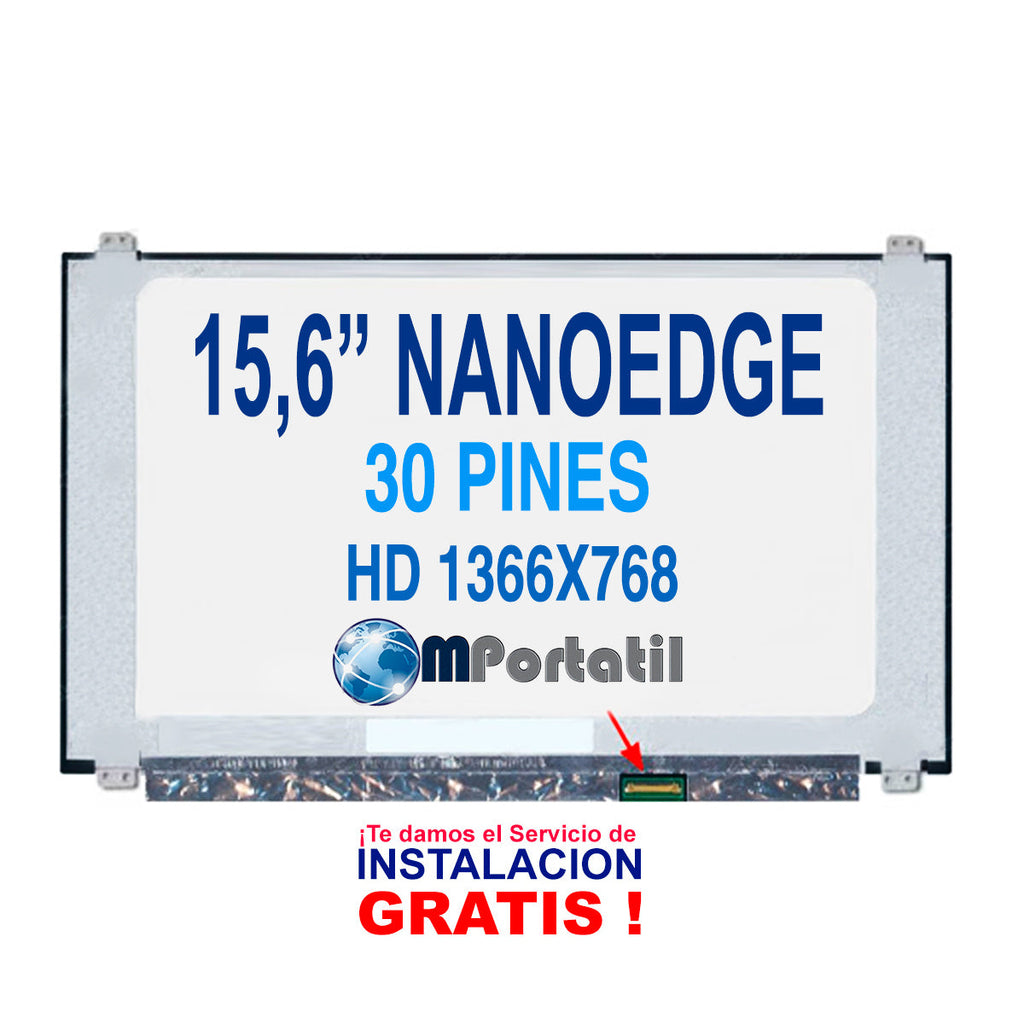 Pantalla NanoEdge 15,6 Hd Slim 30pin Con Bracket_venta_de_repuestos_para_notebook