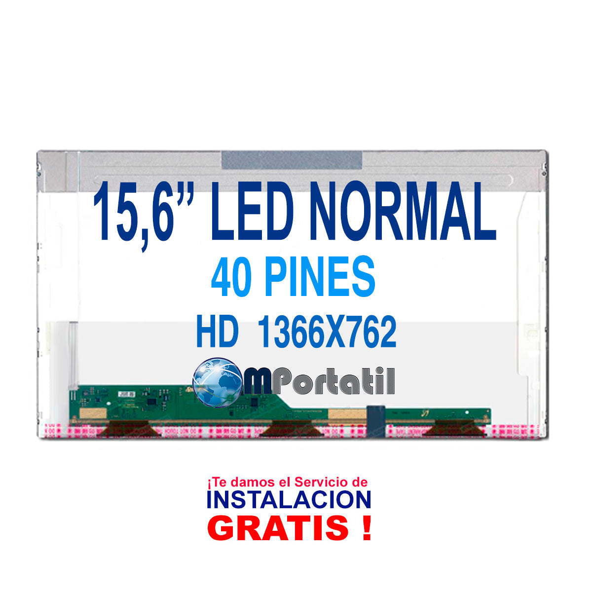 Pantalla Notebook 15,6 HD 40pin Normal Led_venta_de_repuestos_para_notebook