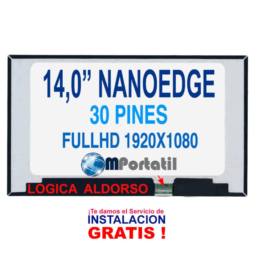 Pantalla 14,0″ NanoEdge Full Hd 30pin Logica integrada_venta_de_repuestos_para_notebook